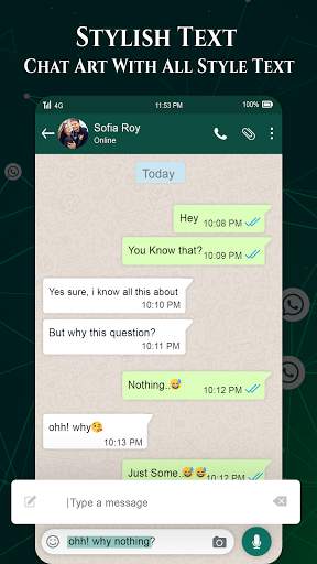 Chat Style For Whatsapp : Stylish Font 2021 screenshot 2
