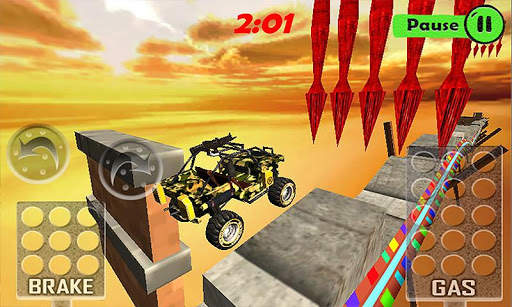 Impossible car escape 3d stunts Speed Racing mania screenshot 5
