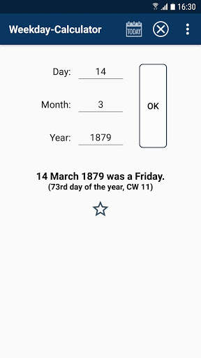 Weekday-Calculator screenshot 1