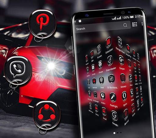 Red Car Launcher Theme screenshot 2