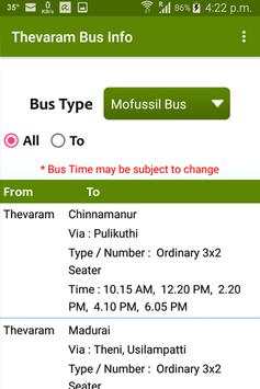 Thevaram Bus Info screenshot 4
