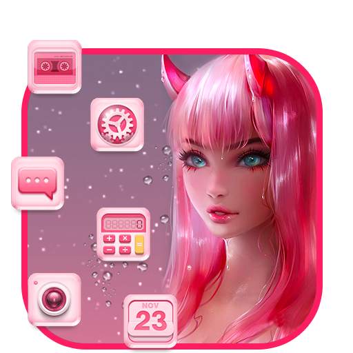 Anime Pink Devil Girl Theme 1.1.3
