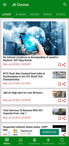 JK Chrome: JK News & Jobs Updates screenshot 1