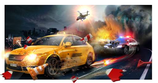Police Chase -Death Race Speed Car Shooting Racing скриншот 1