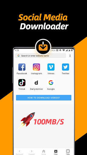 Video Downloader, Private Browser screenshot 1