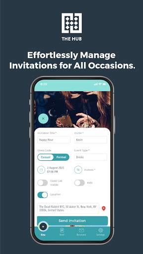 Hub App Party Invitation Maker screenshot 1