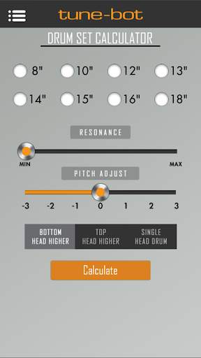 Drum Tuning Calculator screenshot 1