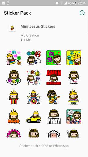Mini Jesus Stickers स्क्रीनशॉट 3