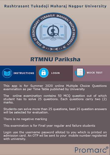 RTMNU Pariksha screenshot 1