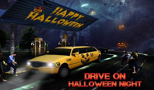 Halloween Night Taxi Driver 3D Car Driving Games screenshot 6
