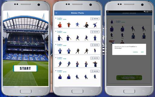 True Blue WAStickerApps Football screenshot 2