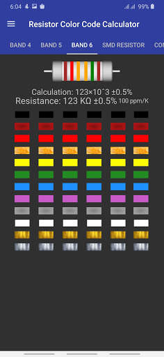 Resistor Color Code Calculator with SMD Resistor screenshot 3