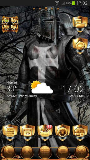 Black Knight GO Launcher Theme screenshot 1