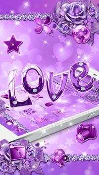 Purple Diamond Theme Love screenshot 1