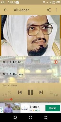 Sheik Ali Jaber MP3 Quran screenshot 2
