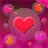 Hearts Bubble LWP Mini Game icon
