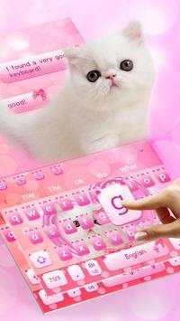 Pink Cat Keyboard Theme screenshot 1