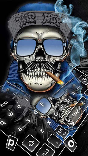 Hip Hop Skull Keyboard Theme screenshot 1