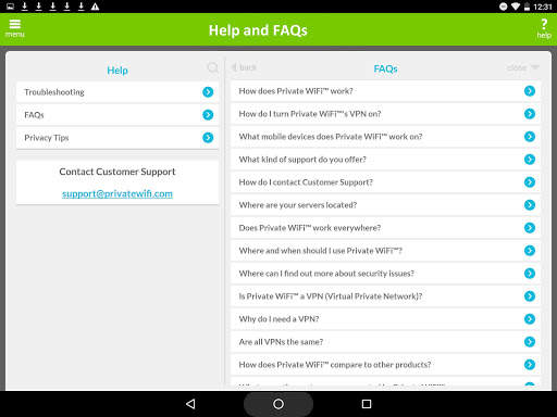 Private WiFi™ Mobile for AOL screenshot 9