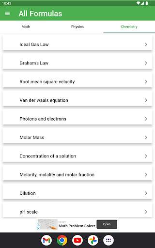 All Formulas screenshot 10
