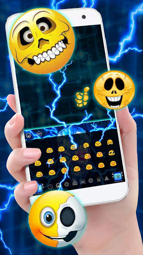 Electric Lightning Skull Keyboard screenshot 3