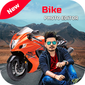 Girl and Boy Bike Photo Editor أيقونة