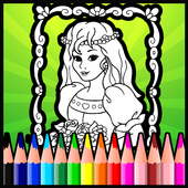 Coloring Page Princess icon