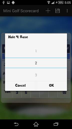 Mini Golf Scorecard स्क्रीनशॉट 3