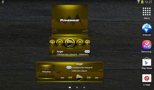 Poweramp widget BLACK YELLOW screenshot 3
