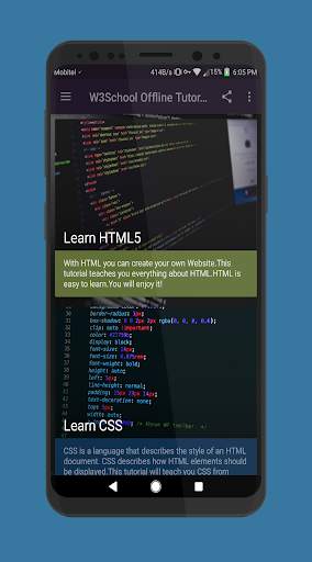 w3school web Tutorials - Learn Angular/html5/php screenshot 2