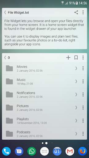 File Widget - home screen file browser and viewer screenshot 1