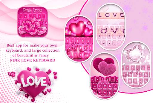 Pink Love Keyboard screenshot 1
