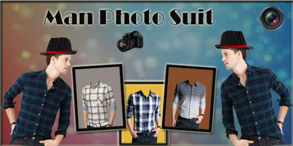 Man Check Shirt Photo screenshot 1