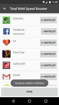 Total RAM Speed Booster Free 6 تصوير الشاشة