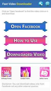 Fast Facebook Video Downloader screenshot 1