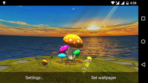 3D Mushroom-Sun Live Wallpaper screenshot 3