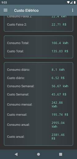 Custo Elétrico screenshot 3