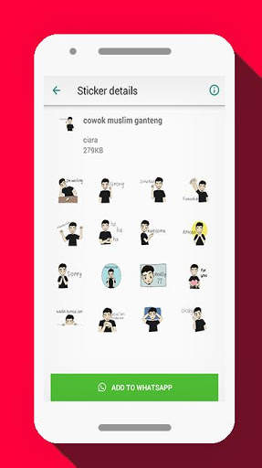 Stiker WA Cowok Muslim Keren screenshot 4