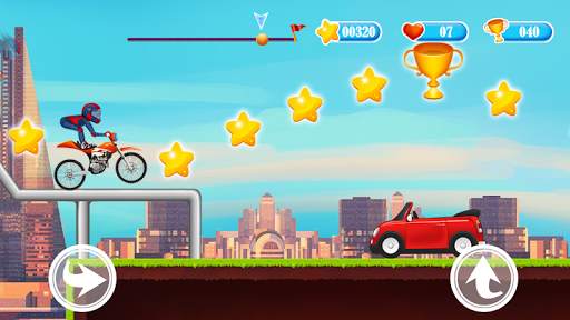 Hills Moto Racing Game - Super Boy Stunt Jump screenshot 4