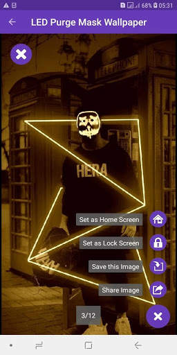 Full HD LED Purge Mask Wallpaper screenshot 5