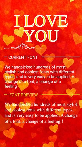 Iloveyou Font for FlipFont , Cool Fonts Text Free screenshot 3
