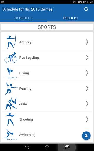 Schedule for Rio 2016 Games screenshot 7