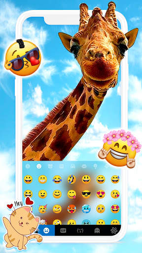 Happy Giraffe Keyboard Background screenshot 4