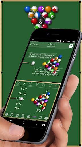 Snooker Emoji Keyboard Theme - Ball Pool screenshot 6