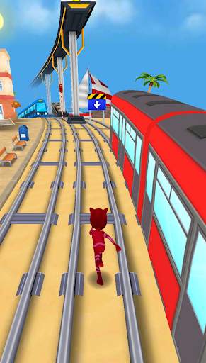 Subway Hero Masks :3D Adventure Run Blue Dash game screenshot 3