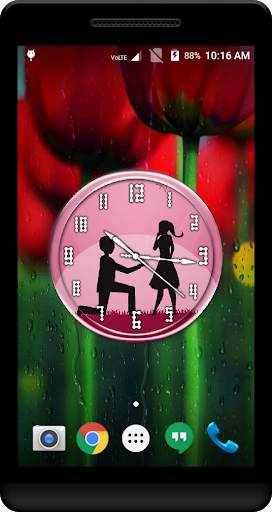 Valentine Clock Live Wallpaper screenshot 4