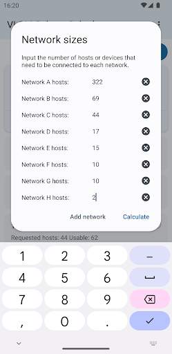 VLSM / CIDR Subnet Calculator screenshot 4