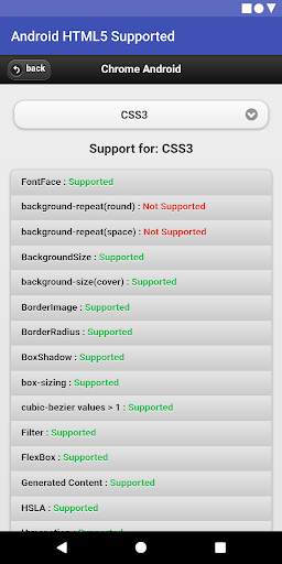HTML5 Supported for Android -Check browser support screenshot 3