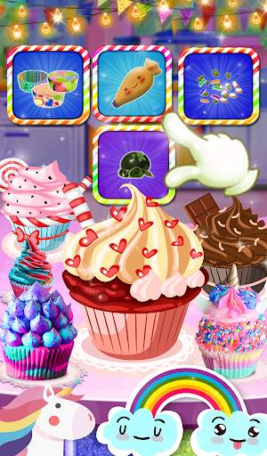 Unicorn Rainbow Cup Cake - Kids Cooking Game screenshot 15
