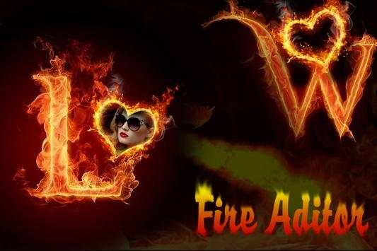 Fire Text Photo Frame : Stickers and Text screenshot 2